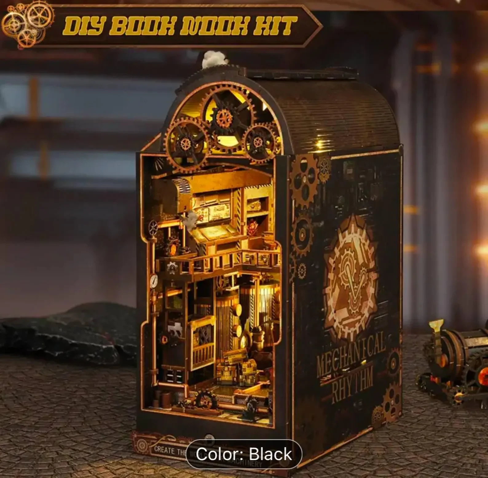 DIY Book Nook Kits with Lights | Bookshelf Home Décor | 3D Handmade Model Buildi